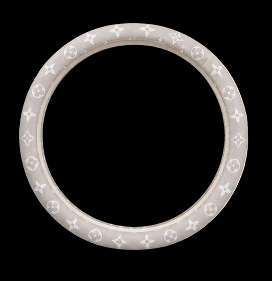 Beige Steering Wheel Cover