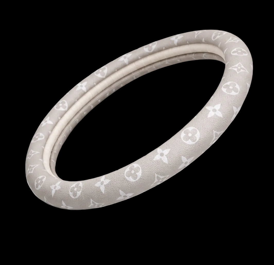 Beige Steering Wheel Cover
