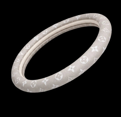 Beige Steering Wheel Cover