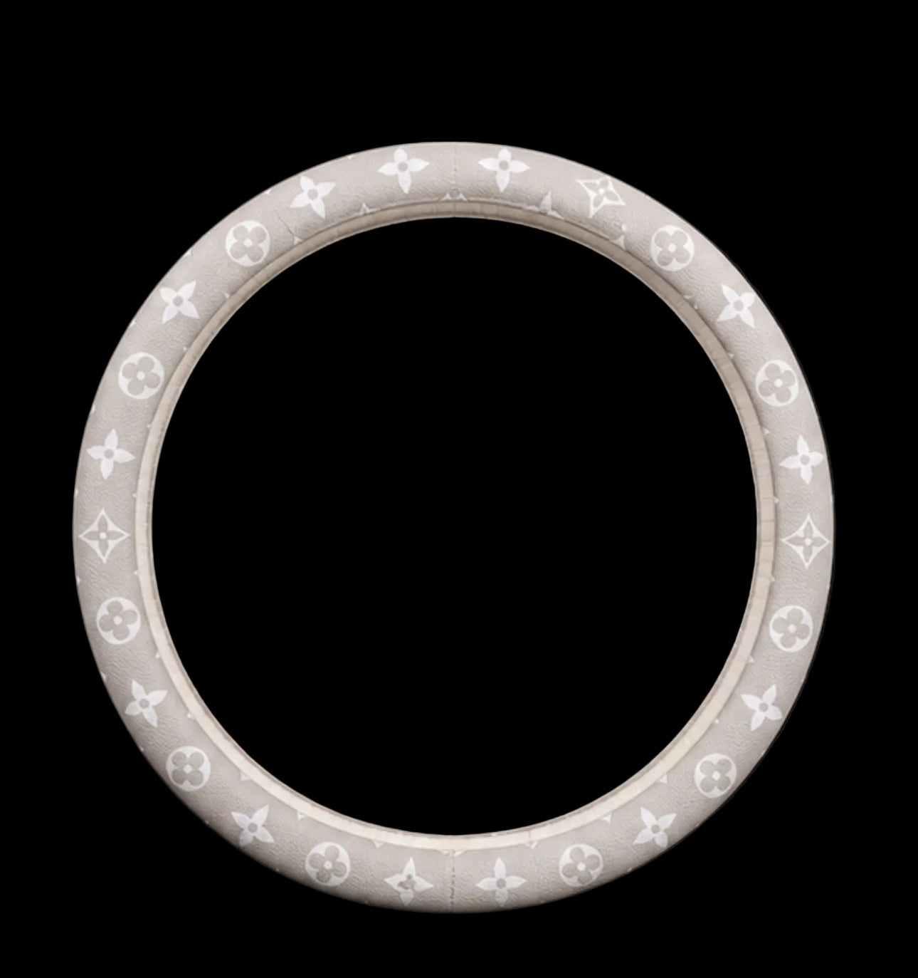 Beige Steering Wheel Cover